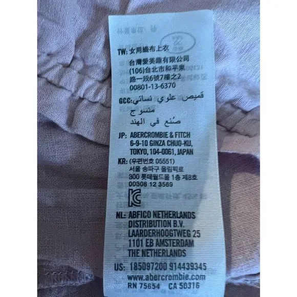 Abercrombie & Fitch Ruffle Poplin Top Womens Size Medium - Picture 4 of 4
